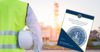 stock image of power plan construction